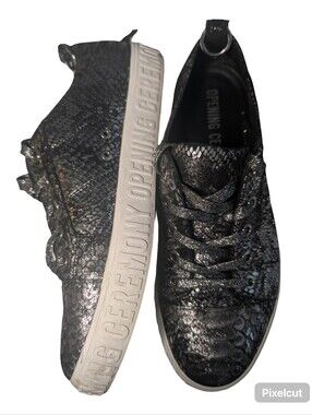 Opening Ceremony Women's La Cienega Snake-Effect Low-top Sneakers